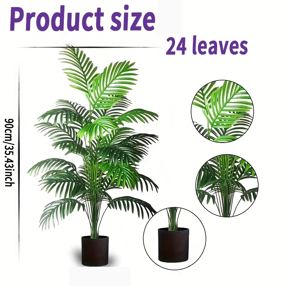 24 Leaves Areca Palm Artificia - Ficus Lyrata Tree recension och pris