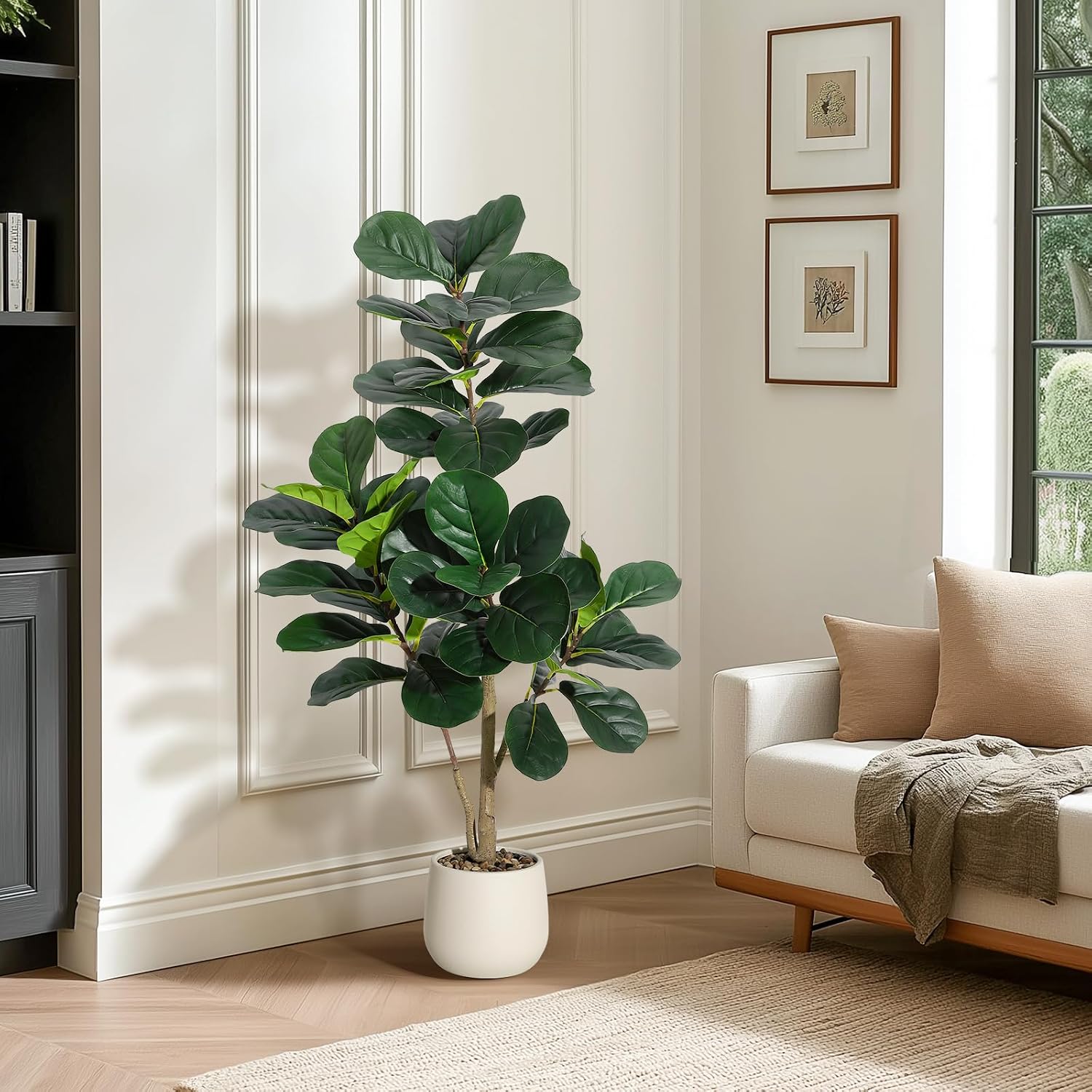 4 ft Fiddle Leaf Fig Tree Arti - Ficus Lyrata Tree recension och pris