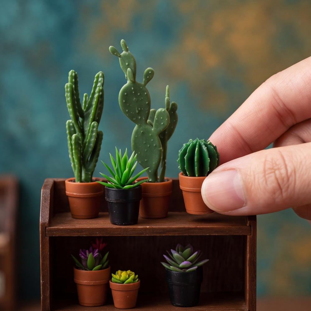 8Pcs Miniature Plastic Potted  - Echeveria Succulent recension och pris